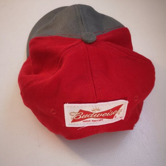 Budweiser Hockey Night in Canada Grey & Red Baseball Hat - Picture 2 of 3